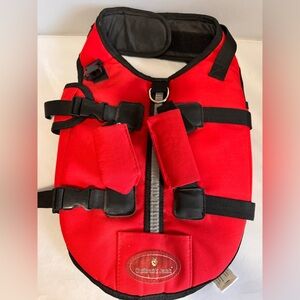 Dog Life Jacket Flotation Device Medium Safety Vest Outback Jack Aussie Life Red